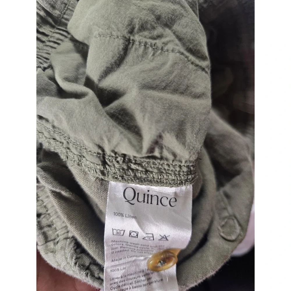 Quince Pants Mens XL Green Linen Drawstring Beach Jogger Relaxed Fit Casual